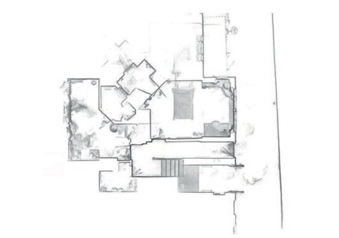 A ground floor plan showing the complex network of buildings.