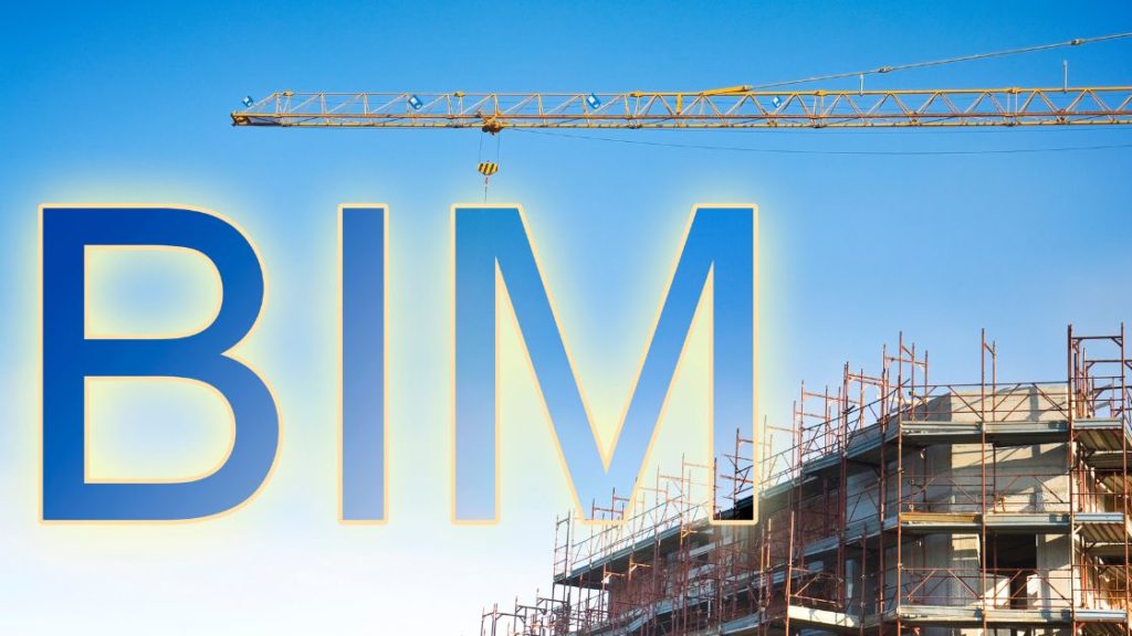 construction of building with blue sky behind BIM text over image